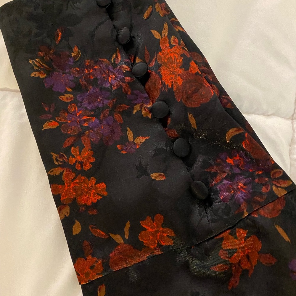 Zara Black Floral Satin Blouse - Picture 11 of 11
